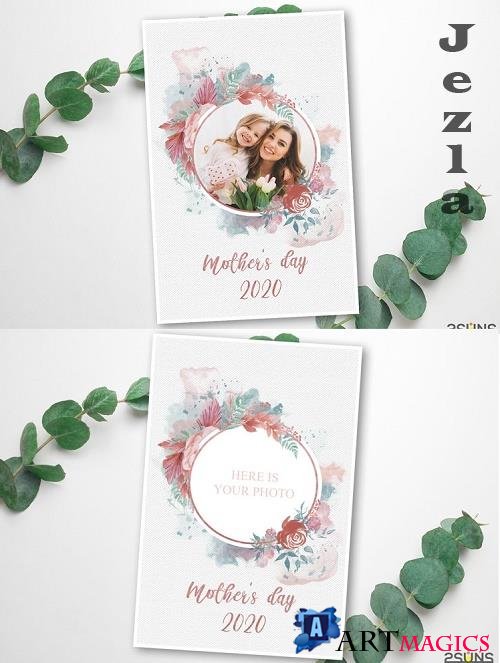 Mother's Day Digital Photoshop Template - 557542