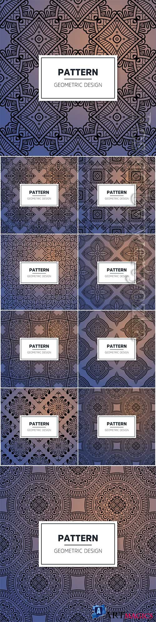 Luxury ornamental mandala seamless vector pattern
