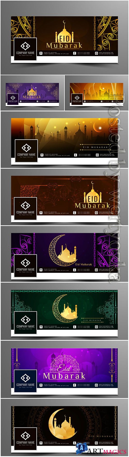 Eid mubarak vector design for facebook timeline