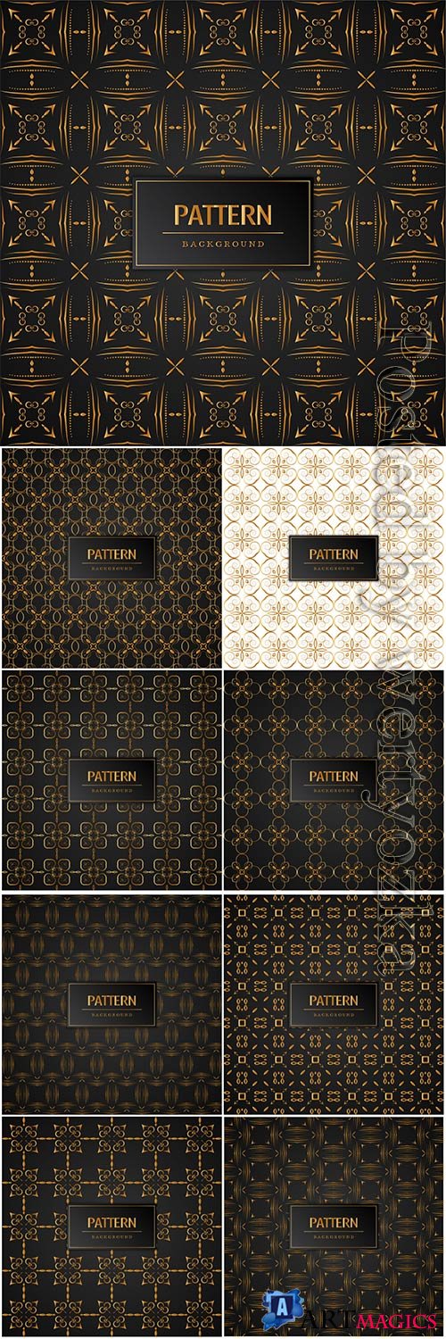 Abstract golden vector pattern decorative background