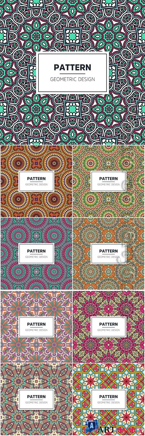 Luxury ornamental mandala seamless vector pattern # 9