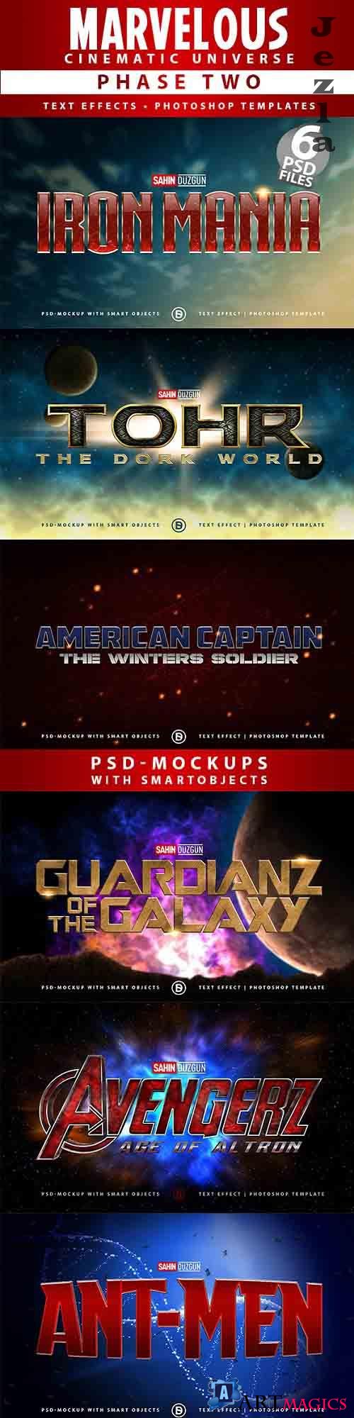 Marvelous Cinematic Universe - Phase Two | Text-Effects/Mockups | Template-Package - 26501533