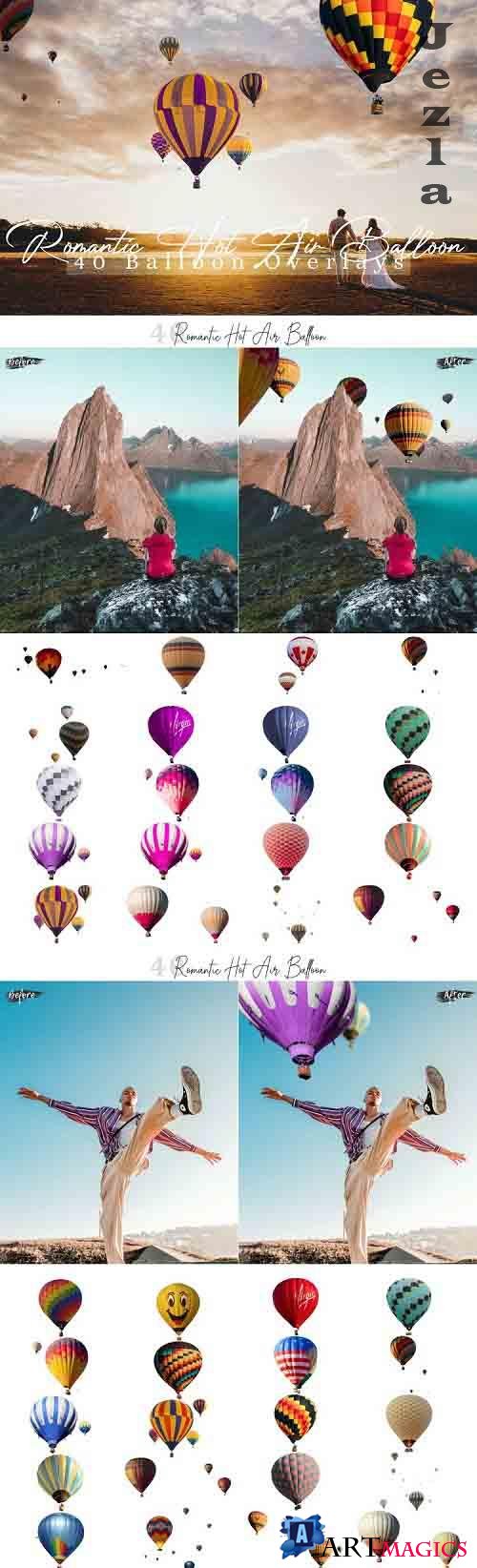 40 Romantic hot air balloon Photo Overlays - 568634
