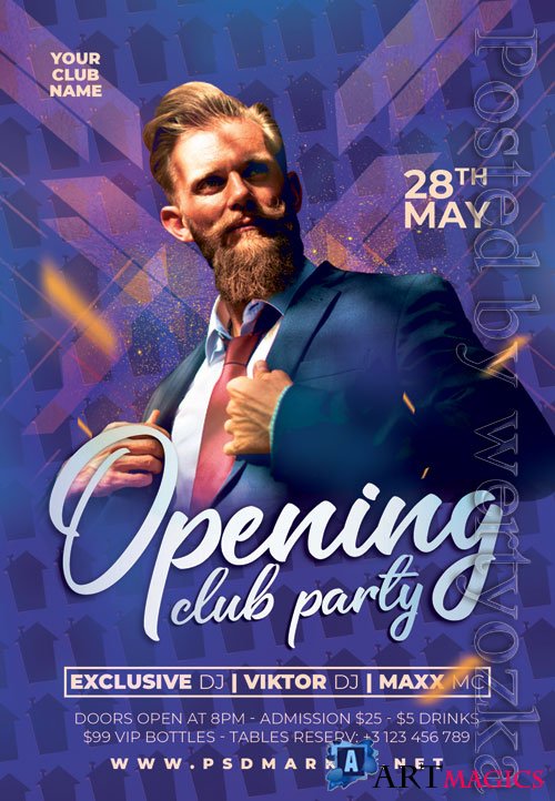 Open club party - Premium flyer psd template