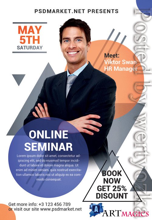 Online seminar - Premium flyer psd template