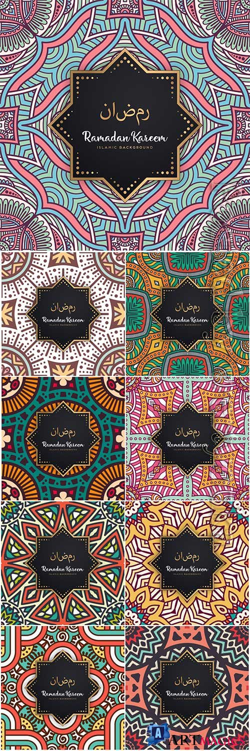 Beautiful ramadan kareem seamless pattern vector mandala # 5