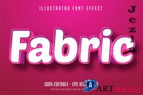Fabric Style, Editable Text Effect