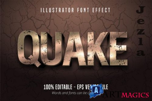 Quake 3D Style Editable Font Effect