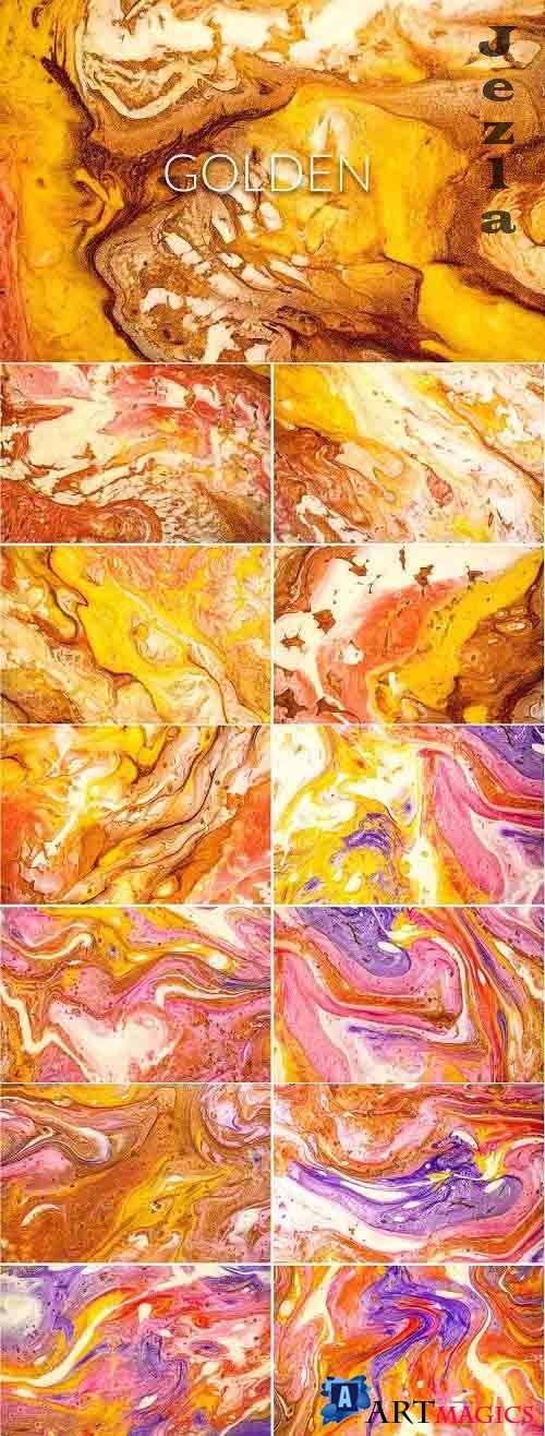 Liquid Paint - Golden Textures - 4681552