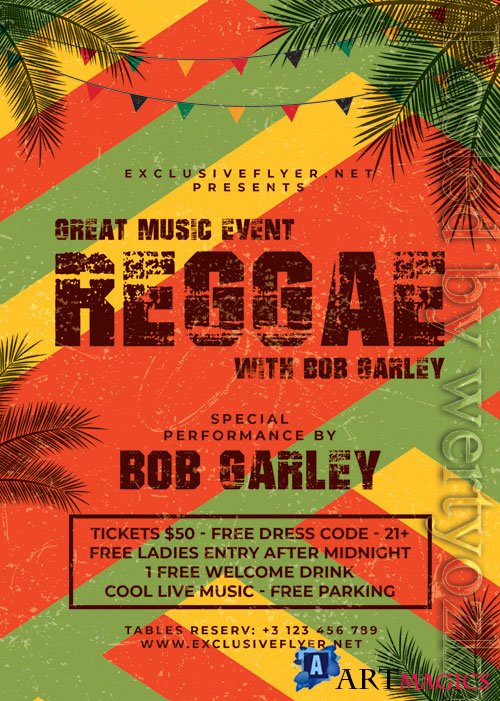 Reggae - Premium flyer psd template