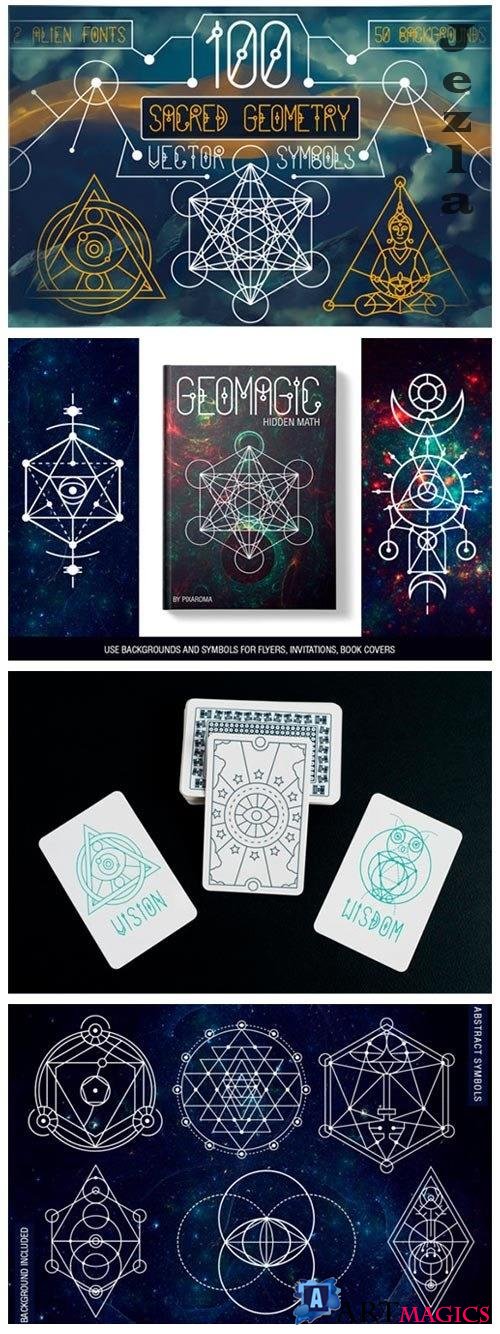 100 Sacred Geometry Symbols - 890949