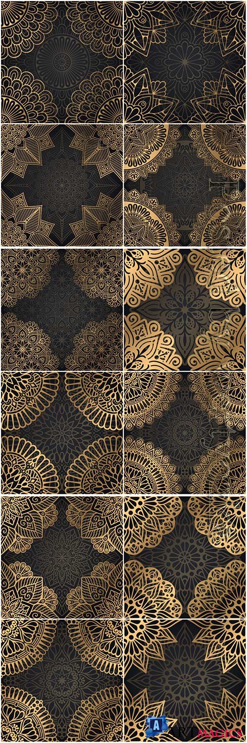 Mandala seamless pattern, islamic vector background