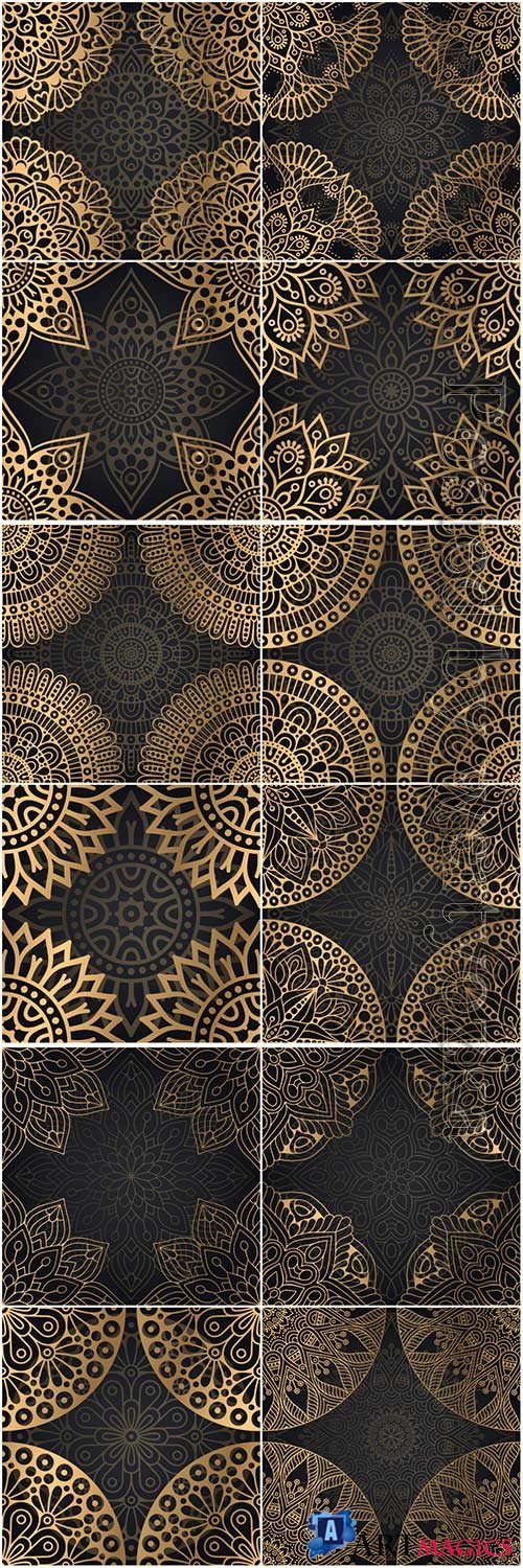Mandala seamless pattern, islamic vector background # 3