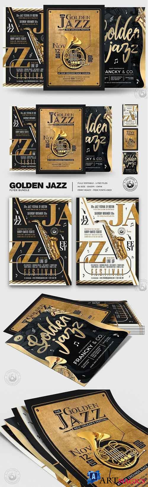 Golden Jazz Flyer Bundle - 4980753