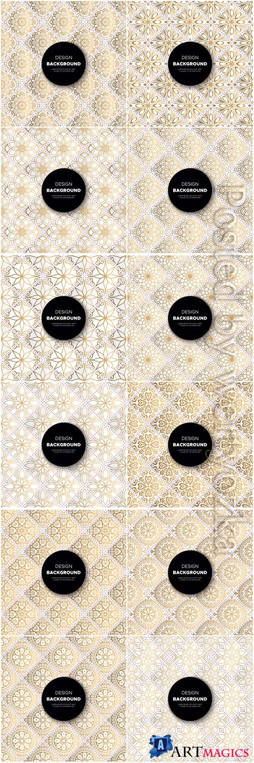 Mandala seamless pattern, islamic vector background # 26