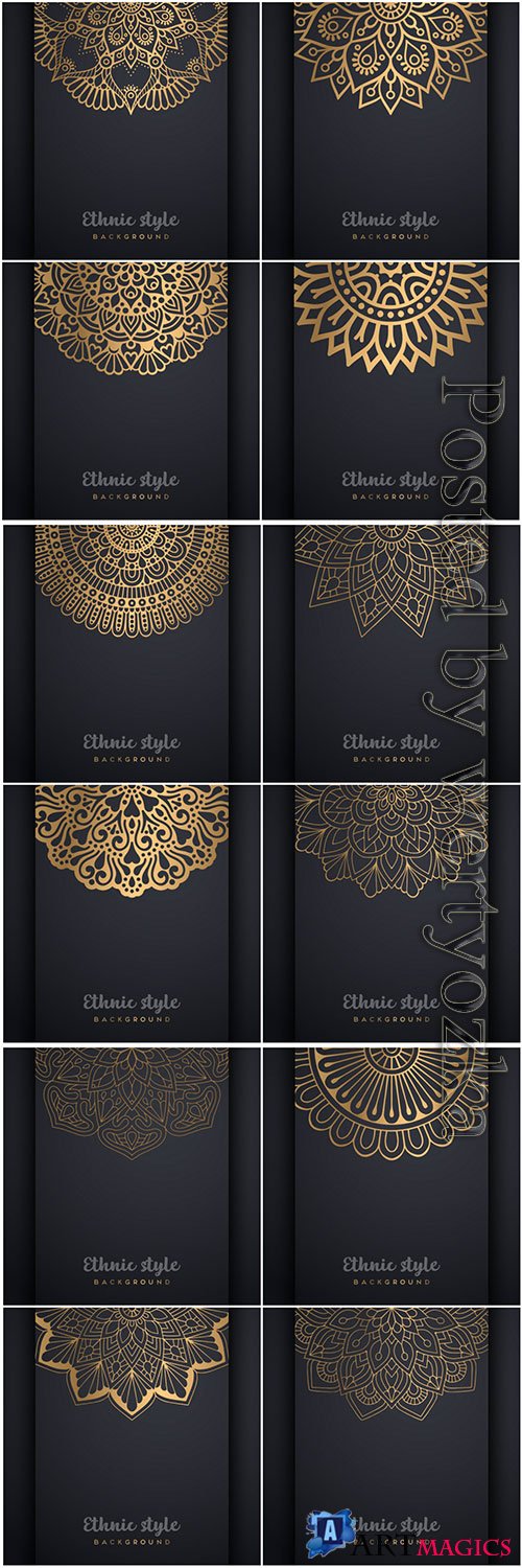 Mandala seamless pattern, islamic vector background # 25