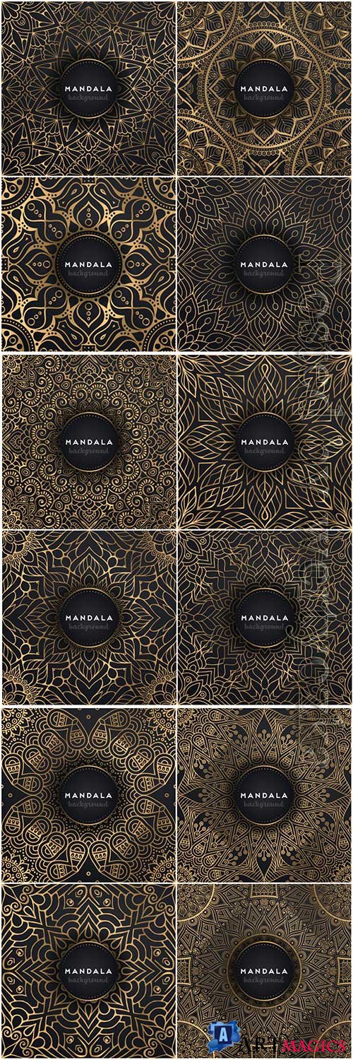 Mandala seamless pattern, islamic vector background # 20