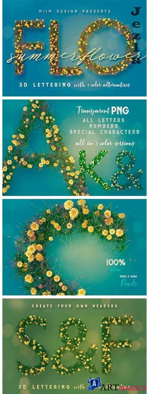 Summer Flower - 3D Lettering - 1691261