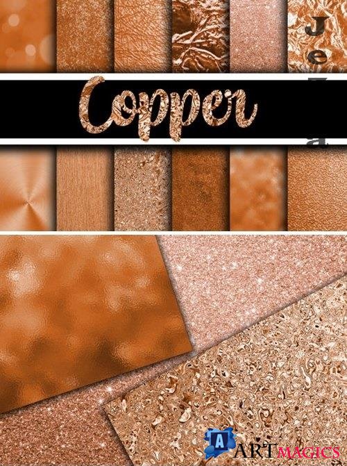 Copper Digital Paper Textures  - 613335