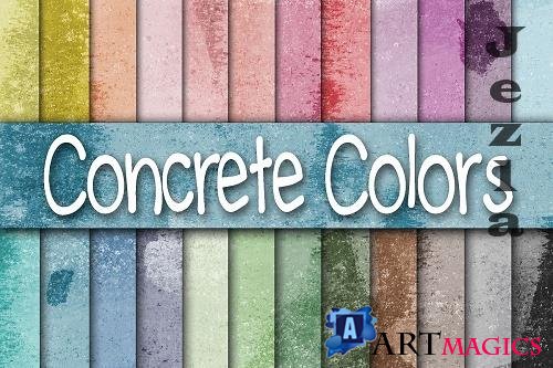 Colorful Concrete Wall Textures Digital Paper  - 37278