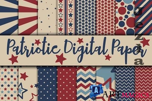 Patriotic Digital Paper  - 617398