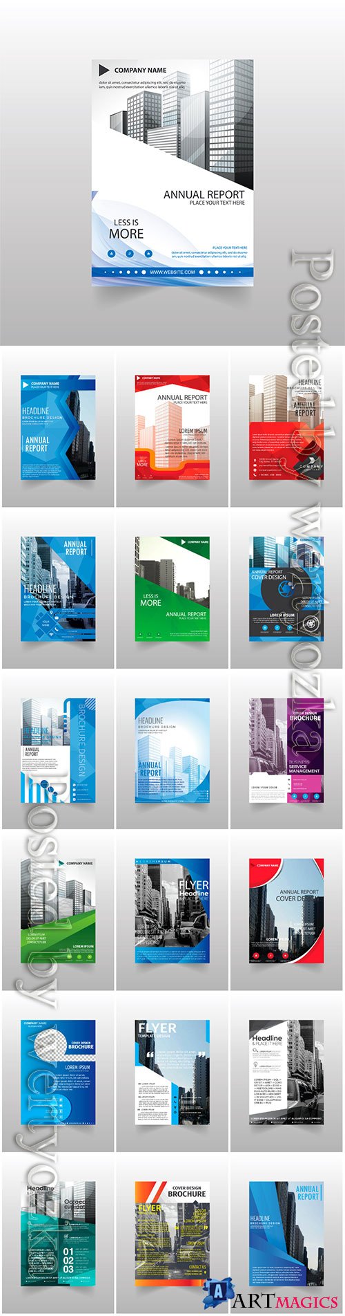 Vector brochures, flyer templates