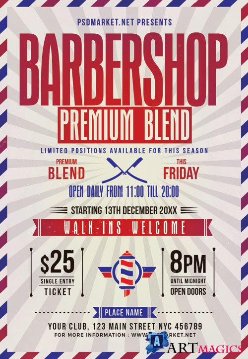 Barbershop - Premium flyer psd template
