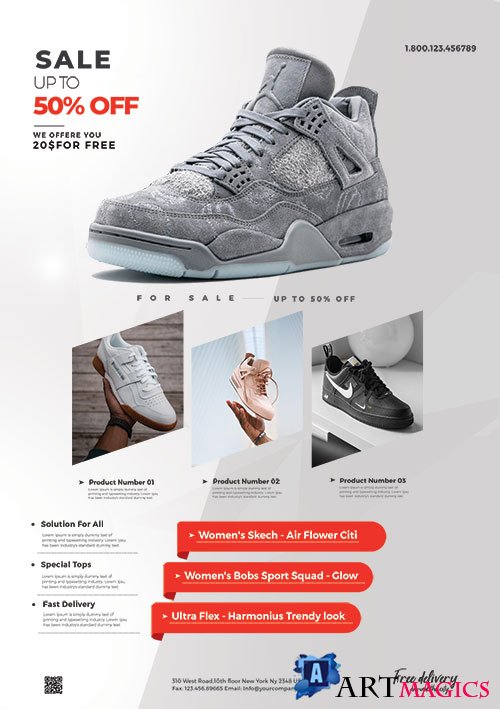 Shoe Sale  - Premium flyer psd template
