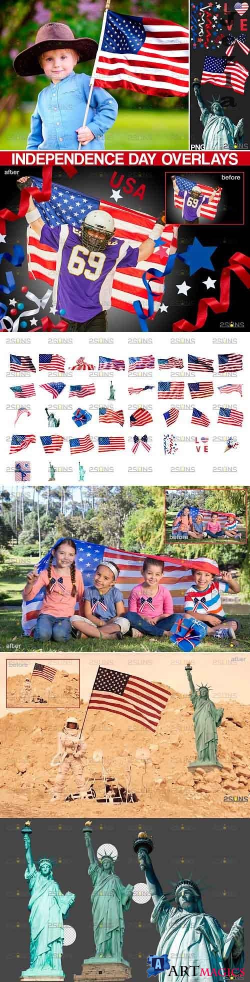 Independence Day photo overlays, Photoshop overlays, USA - 644527