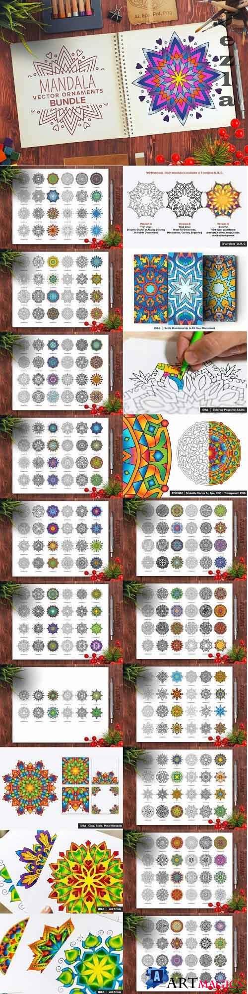 Mandala Vector Ornaments Bundle - 3206312