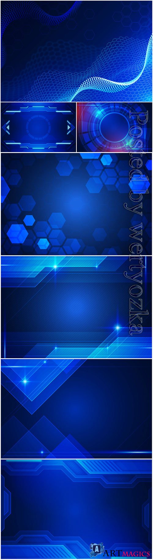 Modernistic tech vector background