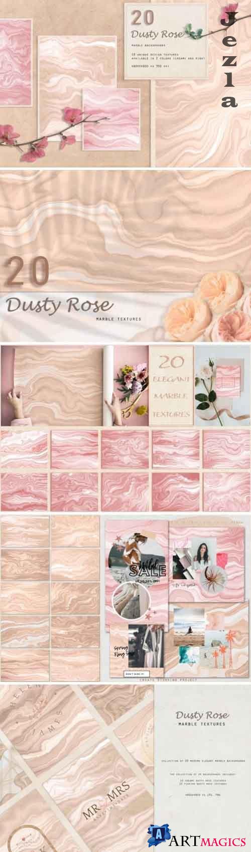 Dusty Rose Marble Feminine Peach Texture