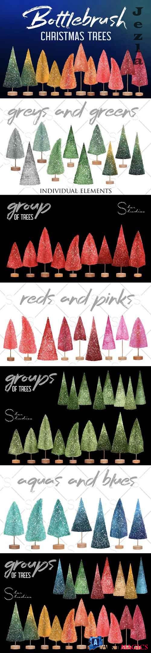 Bottlebrush Christmas Trees - 3186250