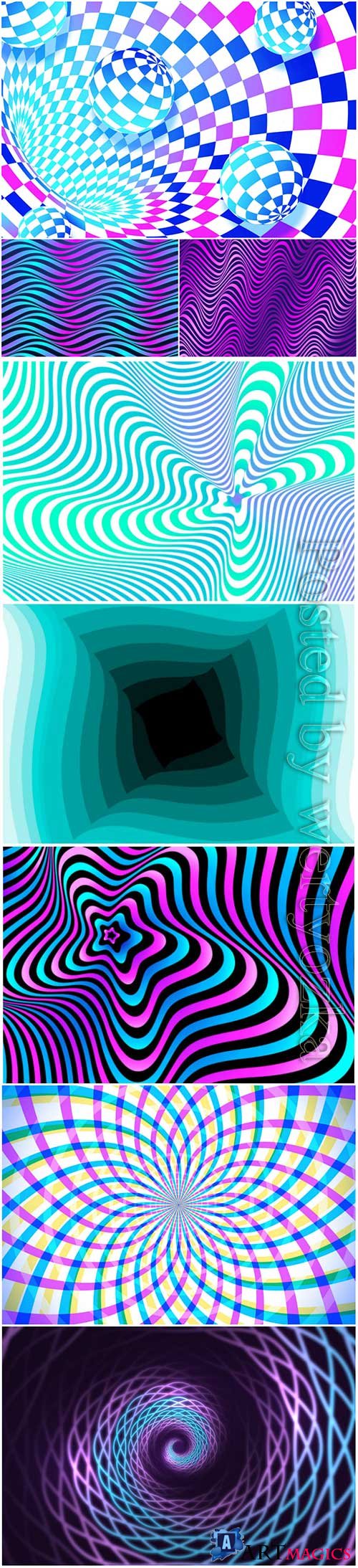 Psychedelic optical illusion vector background # 8