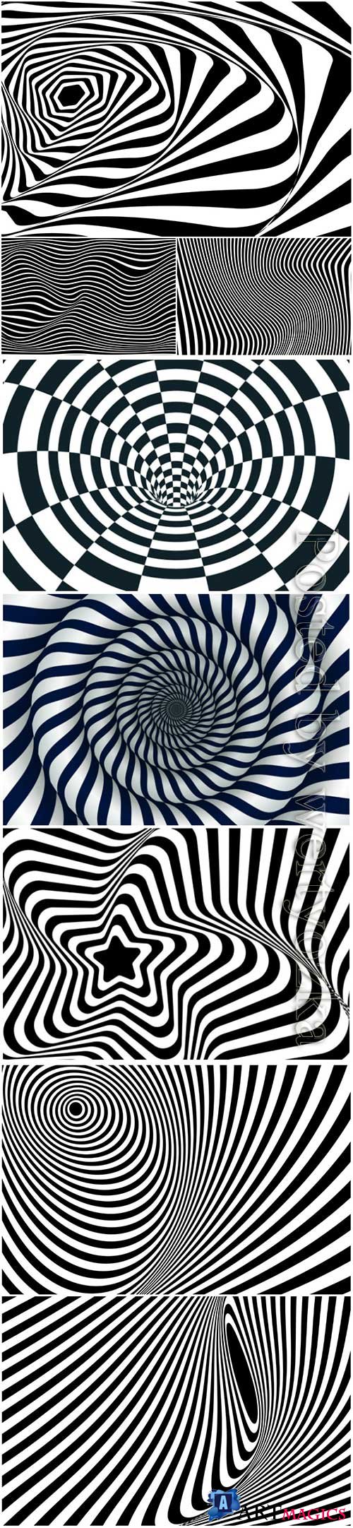 Psychedelic optical illusion vector background # 6