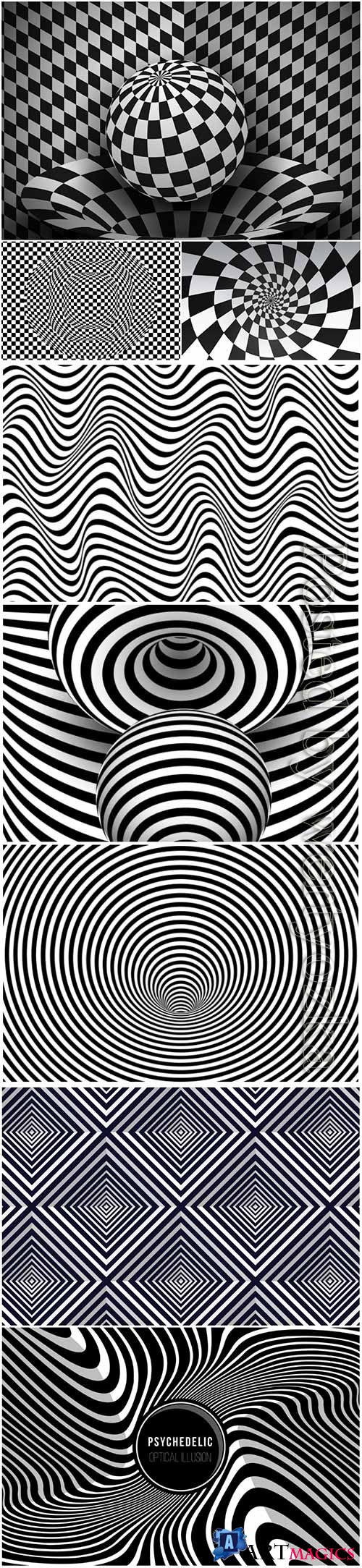 Psychedelic optical illusion vector background # 2
