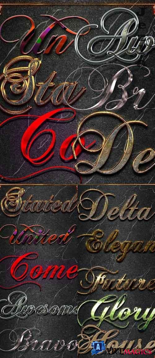 10 3D Text Styles Dark - 26785114