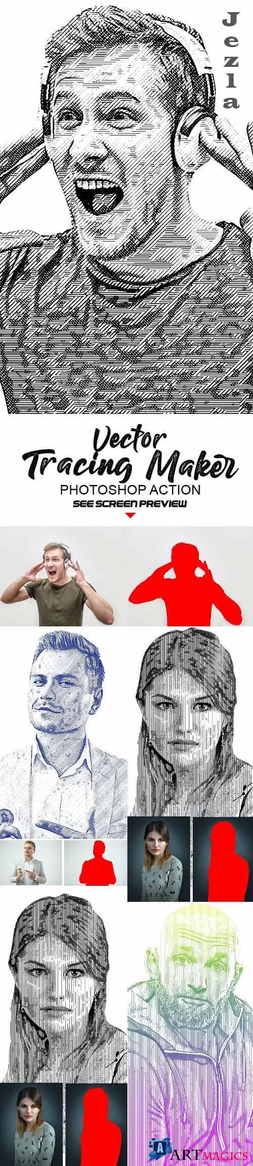 Vector Tracing Maker Action 26698268
