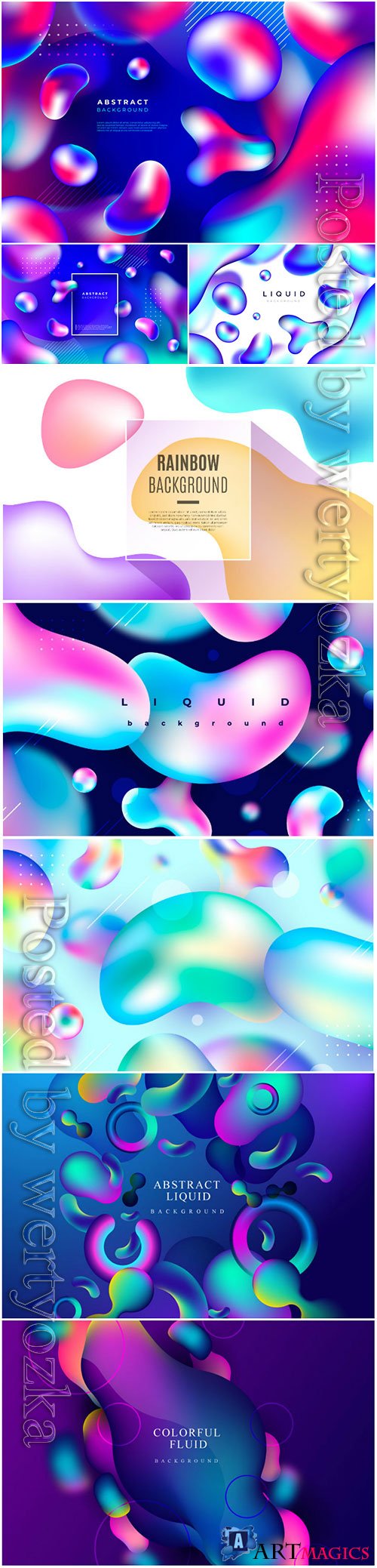 Abstract vector background with liquid shapes