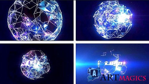 Shining Science Fiction Particle dot Line Animation Logo Title 728774 - Project for After Effects