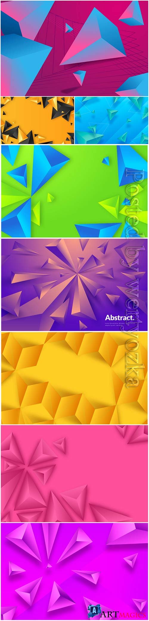 Abstract vector background, 3d models template