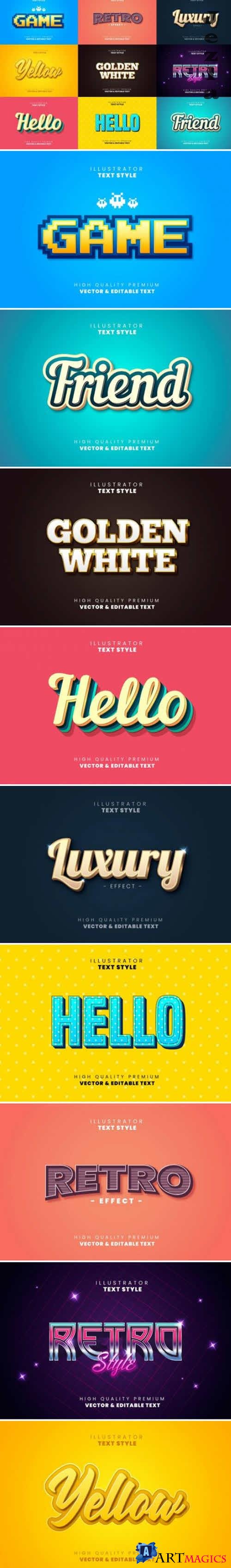 Editable text effects - Illustrator 4699063