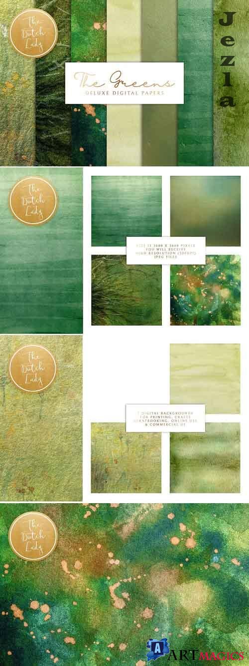 Green Paint Texture Backgrounds - 5101530