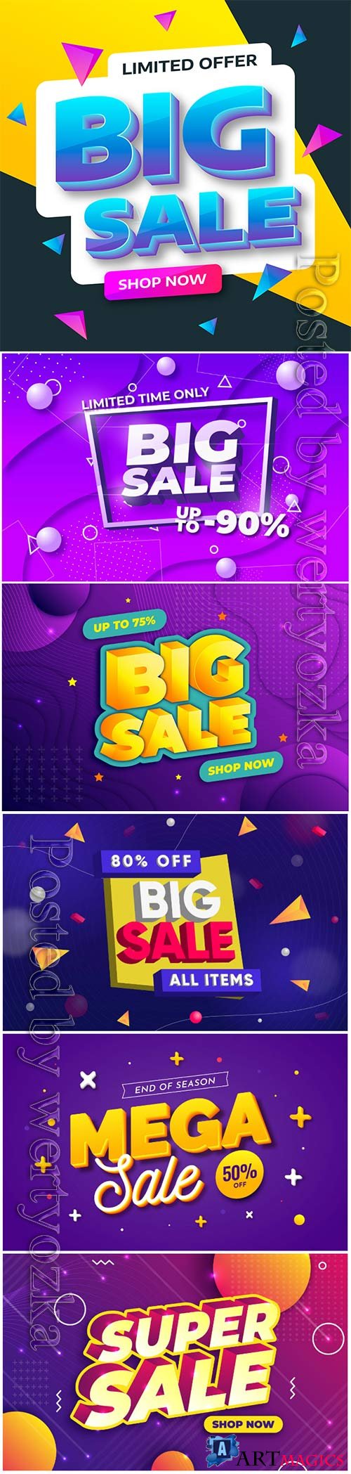 Colorful 3d sales vector background # 6