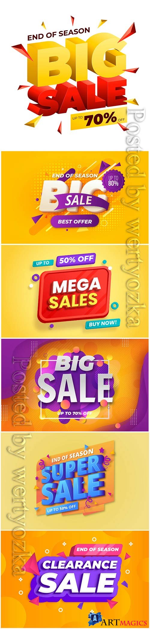 Colorful 3d sales vector background # 2