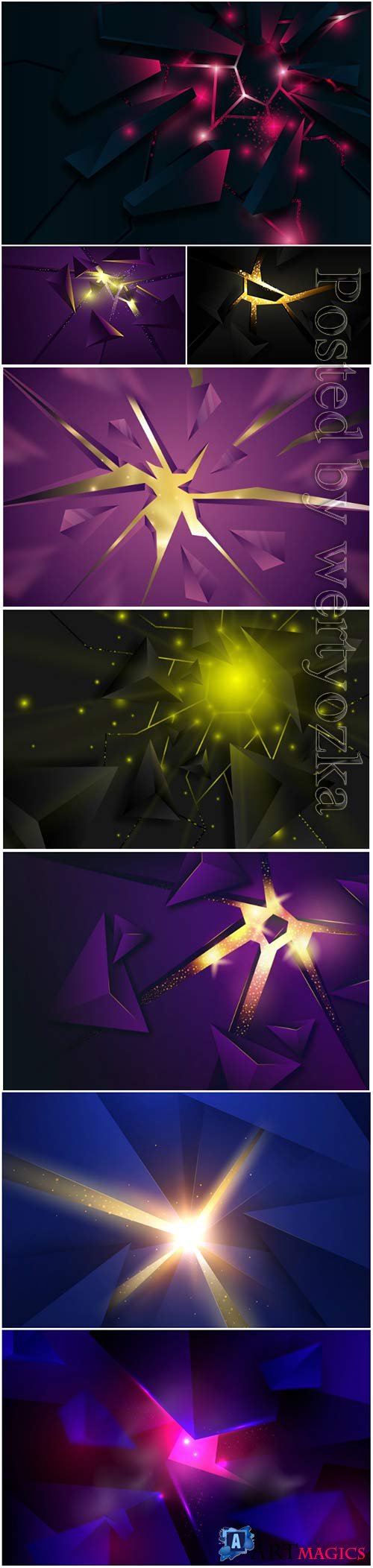 3d explosion with light vector background
