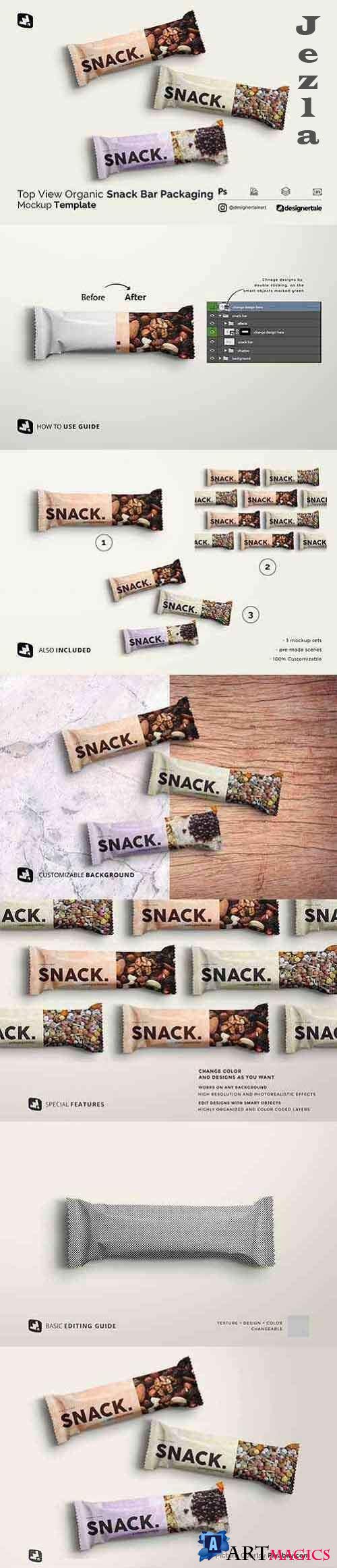Organic Snack Bar Packaging Mockup - 4836461