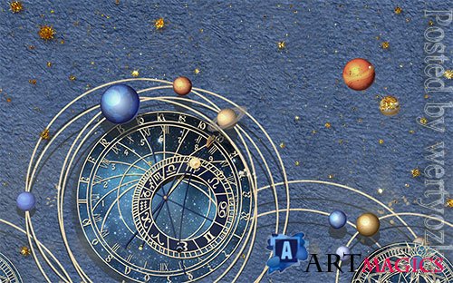 Modern science fiction 3d universe starry sky embossed background wall