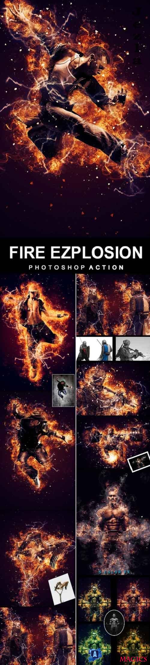 Fire Explosion Photoshop Action 27119145