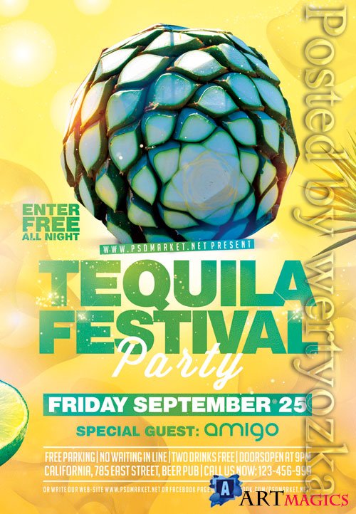 Tequila festival - Premium flyer psd template